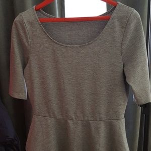 Loft flare bottom dress shirt